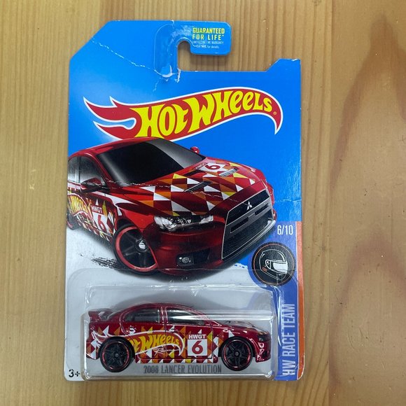 NIB Hot Wheels 2008 Mitsubishi Lancer Evolution Red Duecast HW Race Team - Picture 1 of 7